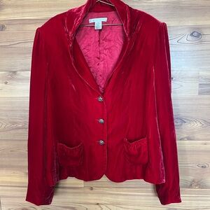 Vintage Pursuits, Ltd Red Velvet Women's Jacket